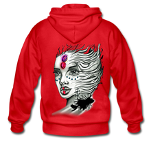Load image into Gallery viewer, “Coral Girl” Gildan Heavy Blend Adult ZIP HOODIE - red
