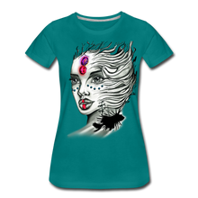 Load image into Gallery viewer, Women’s "Coral Girl" Premium T-Shirt - teal
