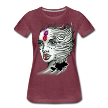Load image into Gallery viewer, Women’s "Coral Girl" Premium T-Shirt - heather burgundy
