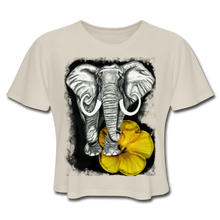 Load image into Gallery viewer, “Beauty and the Bull” Women's Cropped T-Shirt - dust
