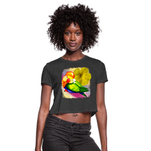 Load image into Gallery viewer, “Pretty Bird” Women's Cropped T-Shirt - deep heather

