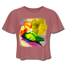 Load image into Gallery viewer, “Pretty Bird” Women's Cropped T-Shirt - mauve
