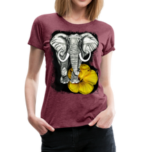 Load image into Gallery viewer, “Beauty and the Bull” Women’s Premium T-Shirt - heather burgundy
