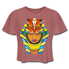 Load image into Gallery viewer, “Queen’s Headdress” Women's Cropped T-Shirt - mauve
