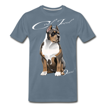 Load image into Gallery viewer, “Pressure Creates” Men's Premium T-Shirt - steel blue
