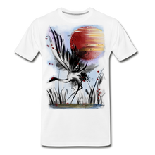 Load image into Gallery viewer, ‘Dancing Crane’ Men's Premium T-Shirt - white
