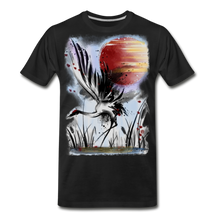 Load image into Gallery viewer, ‘Dancing Crane’ Men's Premium T-Shirt - black

