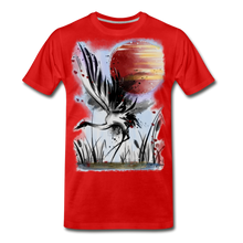 Load image into Gallery viewer, ‘Dancing Crane’ Men's Premium T-Shirt - red
