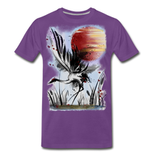 Load image into Gallery viewer, ‘Dancing Crane’ Men's Premium T-Shirt - purple
