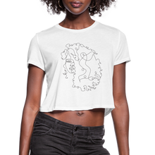 Load image into Gallery viewer, Women's "Curly Girl" Cropped T-Shirt - white

