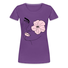 Load image into Gallery viewer, Women’s "Pink Hibiscus" Premium T-Shirt - purple
